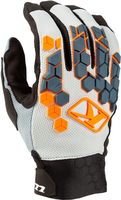 Klim Dakar Motorcross handschoenen,  blauw-oranje,  afmeting 2XL voor man