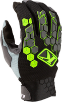 Klim Dakar Motorcross handschoenen,  zwart-groen,  afmeting L
