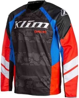Klim Dakar Motorcross Jersey Zwart Rood Blauw XL