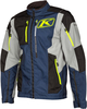 Klim Dakar Motorfiets textiel jas,  wit-blauw-geel,  afmeting 2XL