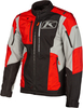 Klim Dakar Motorfiets textiel jas,  zwart-grijs-rood,  afmeting M