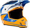 Klim F3 Bomber Orange Motorcross helm Wit Blauw Oranje XL