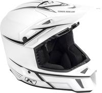 Klim F3 Cross White Black Pinstripes Helm,  wit,  afmeting L