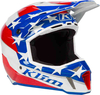 Klim F3 Patriot 2.0 Motorcross helm Wit Rood Blauw L