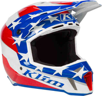 Klim F3 Patriot 2.0 Motorcross helm Wit Rood Blauw L