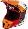 Klim F3 Prizm Motorcross helm,  wit-rood-oranje,  afmeting 2XL