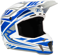 Klim F3 Velocity White Motorcross helm Wit Blauw 3XL