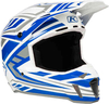 Klim F3 Velocity White Motorcross helm Wit Blauw L