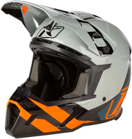 Klim F5 Koroyd Ascent Carbon Motorcross helm,  blauw-oranje,  afmeting 2XL voor man