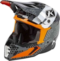 Klim F5 Koroyd Tactik Carbon Motocross Helm Grijs Oranje 2XL