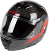 Klim TK1200 Architek Carbon Helm,  zwart-rood,  afmeting 2XL