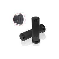 KOSO Verwarmde handgrepen titanium,  zwart,  zwart
