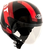 KYT Cougar Urban Code Jet helm,  rood,  afmeting XS