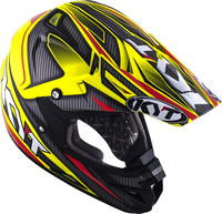 KYT Cross Over Power Motorcross Helm,  zwart-geel,  afmeting S
