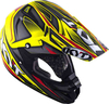 KYT Cross Over Power Motorcross helm Zwart Geel XL