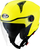 KYT D-City Plain Jet Helm,  geel,  afmeting S