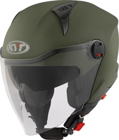 KYT D-City Plain Jet Helm,  groen,  afmeting L voor man