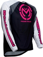 Moose Racing M1 Motorcross Jersey,  zwart-donkerrood,  afmeting XL