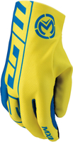 Moose Racing MX2 S20 Short Motorcross handschoenen,  blauw-geel,  afmeting XL