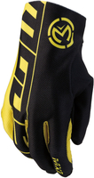 Moose Racing MX2 S20 Short Motorcross handschoenen,  zwart-geel,  afmeting 2XL
