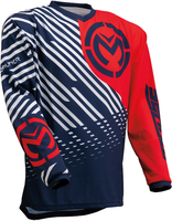 Moose Racing Qualifier S20 Motorcross Jersey,  wit-rood-blauw,  afmeting 3XL