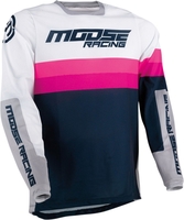 Moose Racing Sahara Racewear Motorcross Jersey,  pink-blauw,  afmeting M