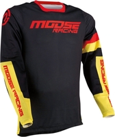 Moose Racing Sahara Racewear Motorcross Jersey,  zwart-geel,  afmeting XL
