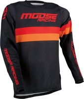Moose Racing Sahara Racewear Motorcross Jersey,  zwart-oranje,  afmeting XL