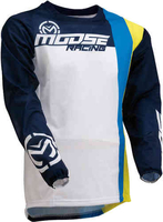 Moose Racing Sahara S20 Motorcross Jersey Wit Blauw Geel 3XL