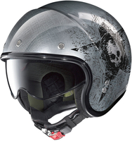 Nolan N21 Star Skull Jet helm,  zilver,  afmeting M