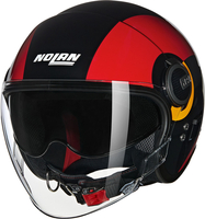 Nolan N21 Visor 06 Bicromo Jet Helm,  zwart-rood-oranje,  afmeting XL voor man
