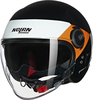 Nolan N21 Visor 06 Onirico Jet Helm,  zwart-wit-oranje,  afmeting XL voor man