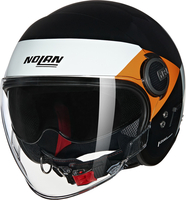 Nolan N21 Visor 06 Onirico Jet Helm,  zwart-wit-oranje,  afmeting XL voor man