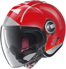 Nolan N21 Visor Avant-Garde Jet Helm,  wit-rood,  afmeting XS