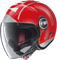 Nolan N21 Visor Avant-Garde Jet Helm,  wit-rood,  afmeting XS