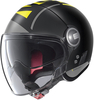 Nolan N21 Visor Avant-Garde Jet Helm,  zwart-geel,  afmeting S