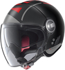 Nolan N21 Visor Avant-Garde Jet Helm,  zwart-rood,  afmeting XL
