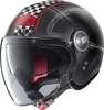 Nolan N21 Visor Getaway Jet helm,  zwart-rood,  afmeting S