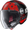 Nolan N21 Visor Jetfire Jet Helm,  zwart-rood,  afmeting S