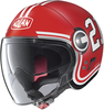 Nolan N21 Visor Quarterback Jet Helm,  wit-rood,  afmeting XS