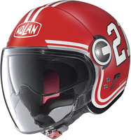 Nolan N21 Visor Quarterback Jet Helm,  wit-rood,  afmeting XS