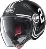 Nolan N21 Visor Quarterback Jet Helm,  zwart-wit,  afmeting S