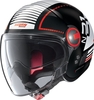 Nolan N21 Visor Runabout Jet helm,  zwart-wit-oranje,  afmeting XL