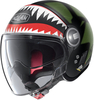 Nolan N21 Visor Skydweller Jet Helm,  zwart-groen,  afmeting S