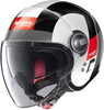 Nolan N21 Visor Spheroid Jet helm,  zwart-wit,  afmeting S