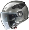 Nolan N33 Evo Classic Scratched Chrome Jet Helm,  afmeting XS
