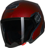 Nolan N40-5 06 Classico Nobile N-Com Jet Helm,  rood,  afmeting M voor man