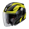 Nolan N40-5 06 Crosswalk N-Com Jet Helm,  zwart-wit-geel,  afmeting XS