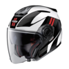 Nolan N40-5 06 Crosswalk N-Com Jet Helm,  zwart-wit-rood,  afmeting XL