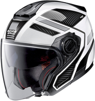 Nolan N40-5 Beltway N-Com Jet Helm,  zwart-wit,  afmeting XS